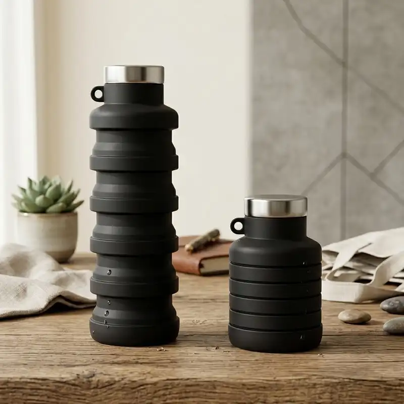 Collapsible Silicone Travel Water Bottle 500ml
