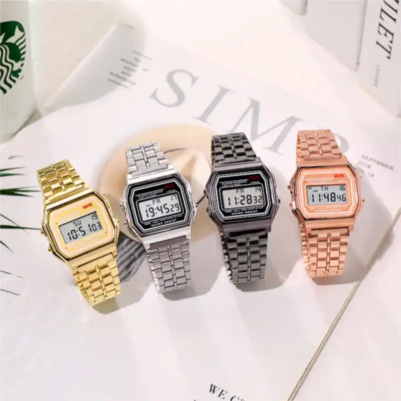 Retro Digital Watch – Unisex Alarm, Stopwatch & Backlight