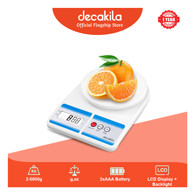 Decakila KMTT091W | Kitchen Scale | 2-5000g | LCD Display | unit: g or oz