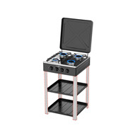 Decakila 4-Burner Gas Stove with Shelf - KMGS018B